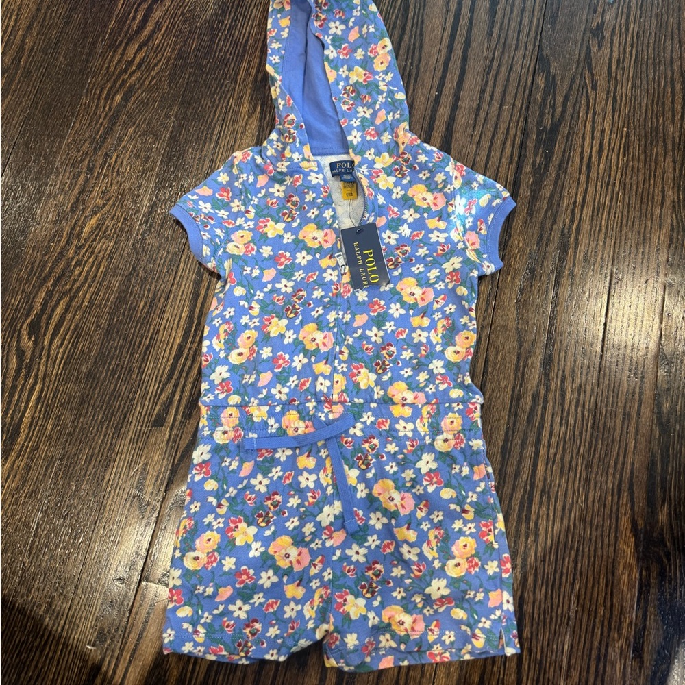 Polo by Ralph Lauren Blue Floral Hooded Outfit